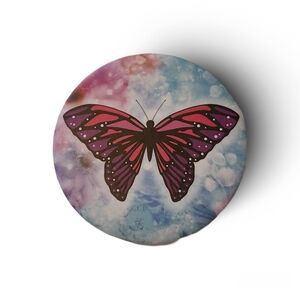 Makeup Mirror with Pink & Blue and Orange Butterfly